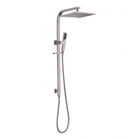 Square Brushed Nickel Multifunction Shower Set